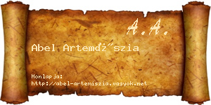 Abel Artemíszia névjegykártya